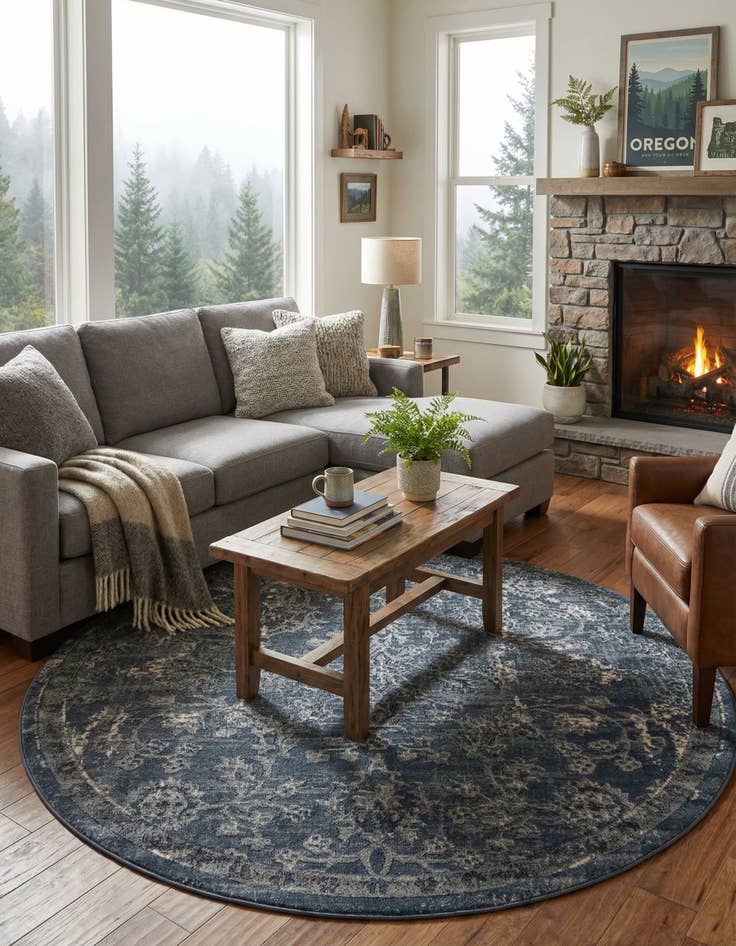 Detail image of  7' x 7' Oregon Round Rug