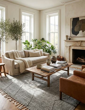 9' 10 x 13' Hand Knotted Moroccan Wool Rug