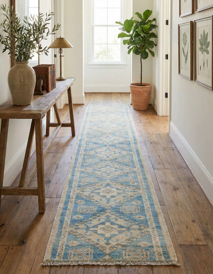 Detail image of 1' 9 x 11' 7  Hand Knotted Ultra Vintage Persian Wool Runner Rug