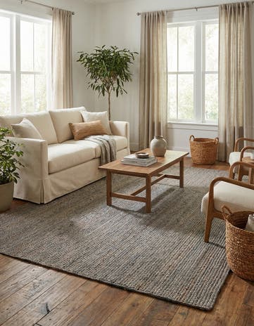 7' 1 x 10' Handmade Braided Jute Rug