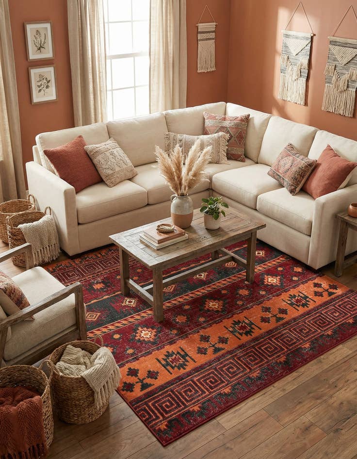 Detail image of  6' 1 x 6' 1 Lucerne Square Rug