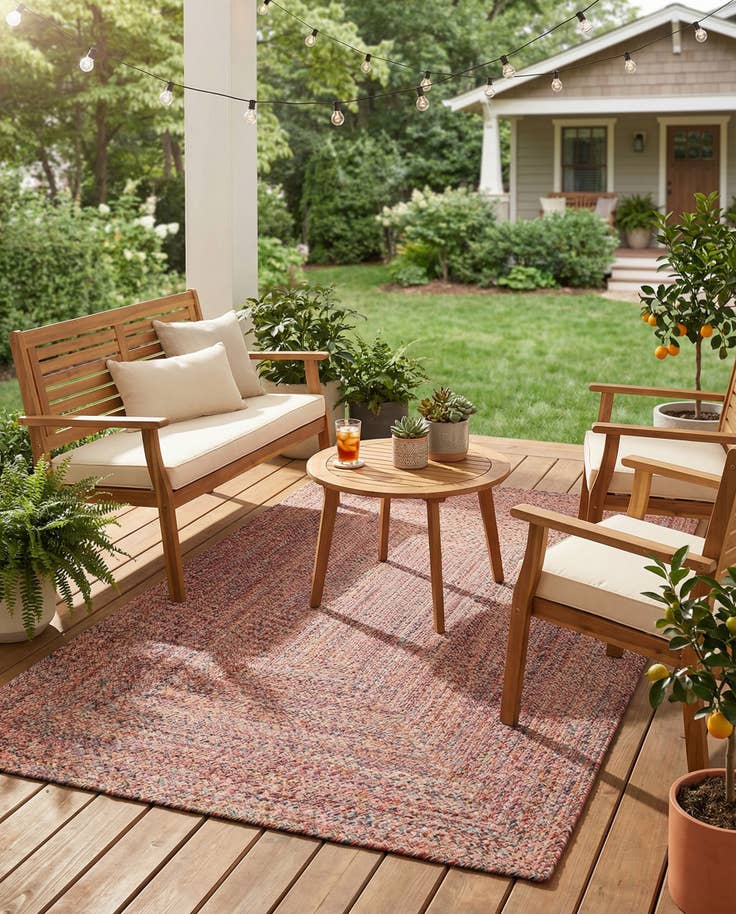 Detail image of 4' 1 x 6' 1 Easy-Clean Eco Verse Washable Indoor / Outdoor Rug