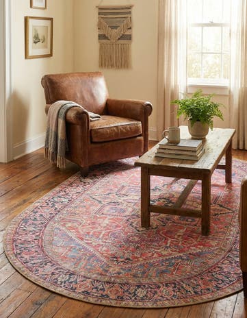 5' x 8' Washable Timeless Oval Rug