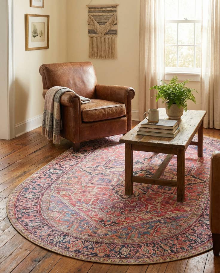 Detail image of 5' x 8' Washable Timeless Oval Rug