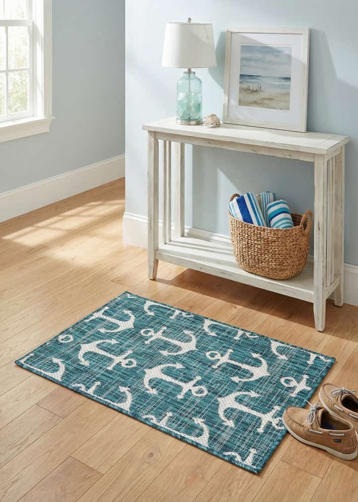 2' x 3' Easy-Clean Coastal Indoor / Outdoor Rug