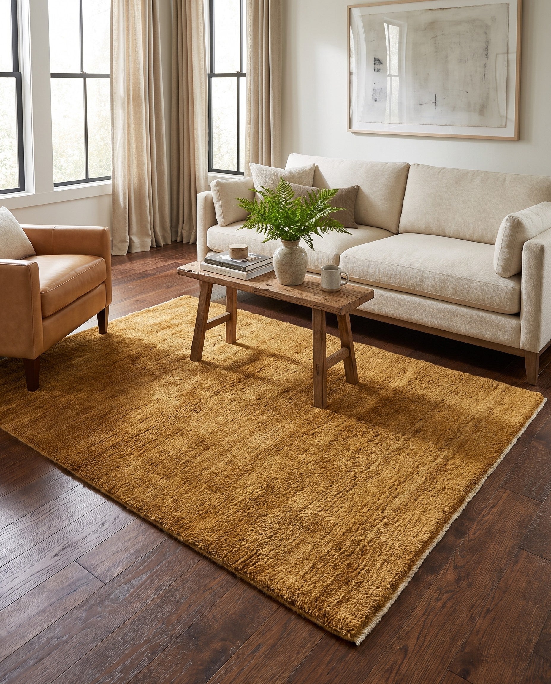 4' 6 x 6' 3 Hand Knotted Kashkuli Gabbeh Oriental Wool Rug