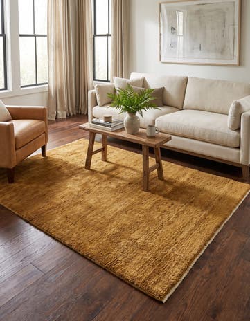 4' 6 x 6' 3 Hand Knotted Kashkuli Gabbeh Oriental Wool Rug