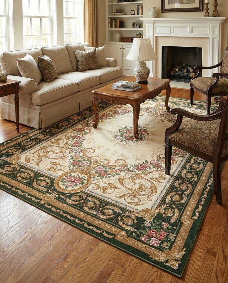 Detail image of 6' x 9' Easy-Clean Traditional Indoor / Outdoor Rug