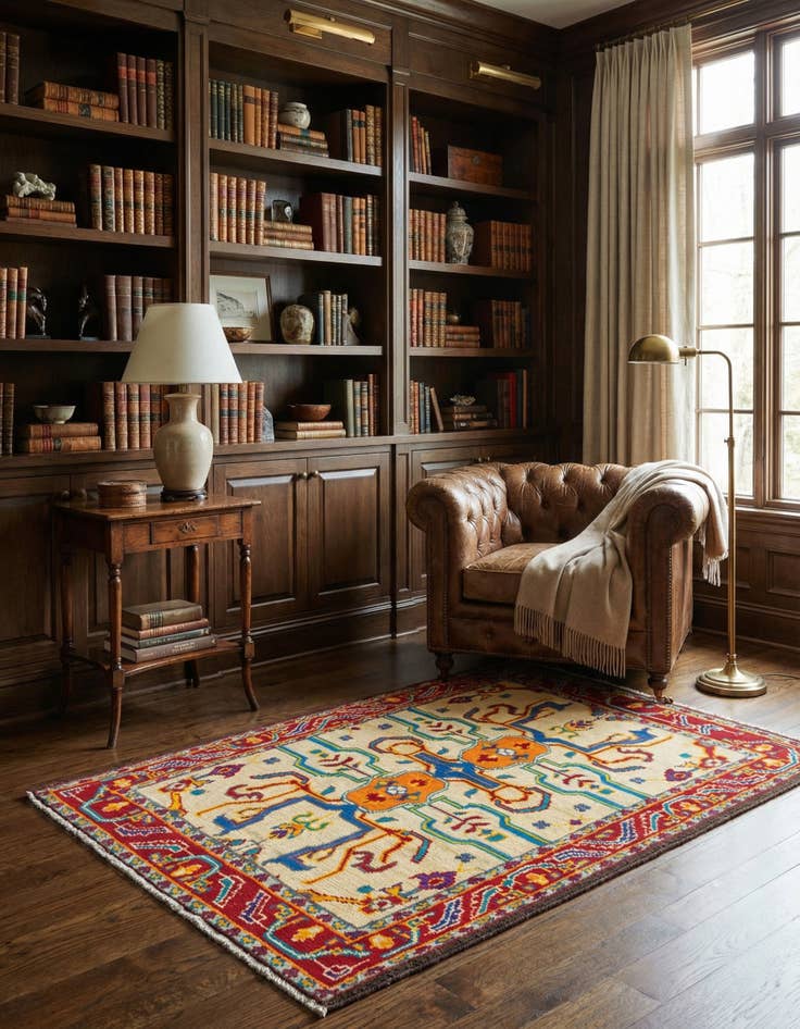 Detail image of 3' 7 x 5' 6 Hand Knotted Balouch Wool Rug