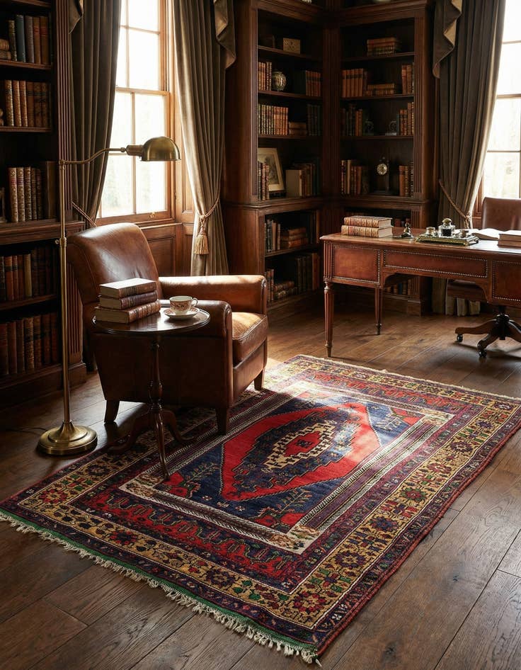 Detail image of 4' 2 x 6'  Hand Knotted Anatolian Wool Rug