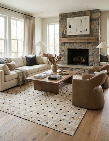 5' 1 x 7' 11 Cowhide Stocks Rug