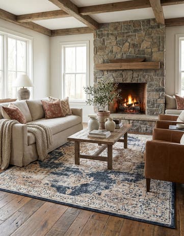 Dark Blue Villa Rug