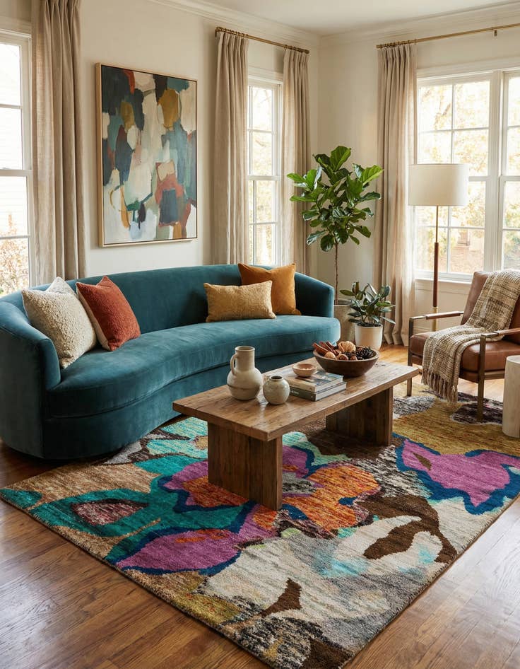 Detail image of 5' 3 x 7' 4  Hand Knotted Gabbeh Rug