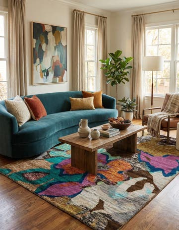 5' 3 x 7' 4 Hand Knotted Gabbeh Rug