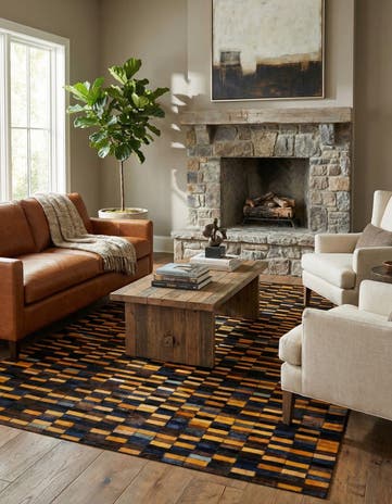 5' x 7' 11 Cowhide - Patchwork Rug