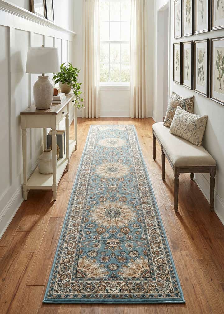 2' 7 x 12' Easy-Clean Traditional Indoor / Outdoor Runner Rug