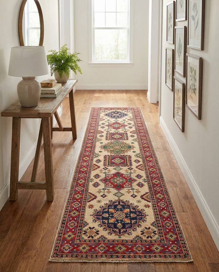 Detail image of 2' 8 x 10' Hand Knotted Kazak Runner Rug