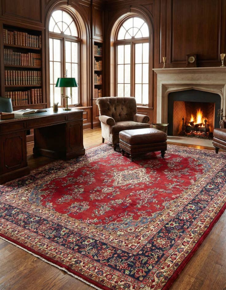 Detail image of  9' 10 x 13'  Hand Knotted Shahrbaft Persian Wool Rug