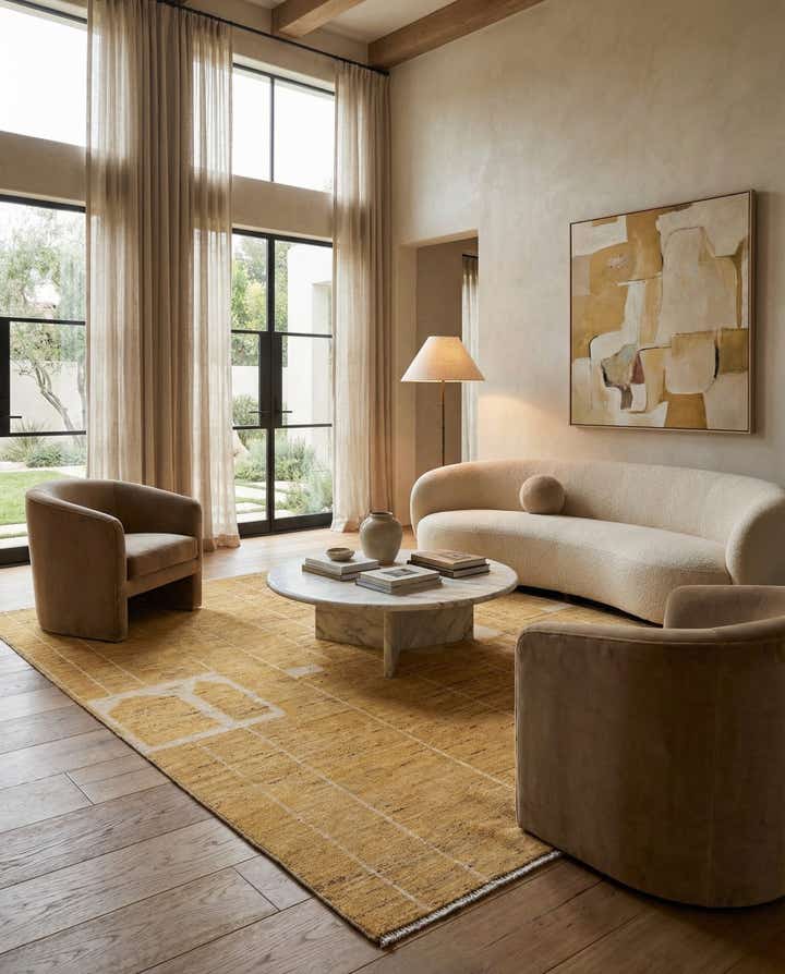 8' 4 x 9' 5 Hand Knotted Darya Wool Rug