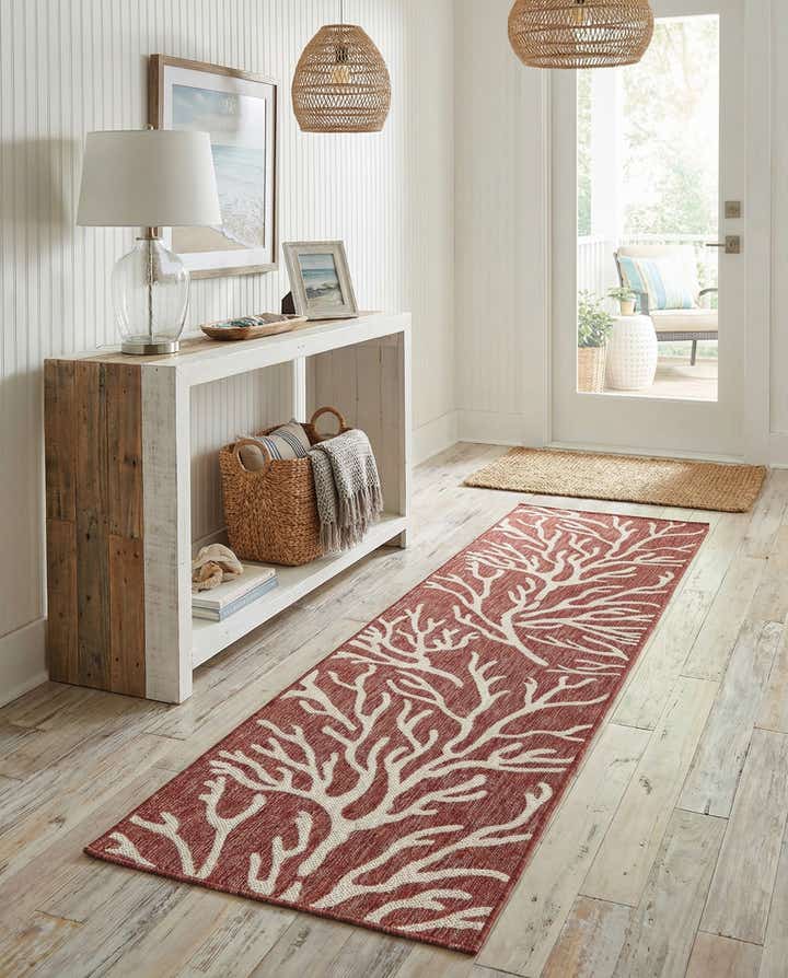 2' x 8' Easy-Clean Coastal Indoor / Outdoor Runner Rug