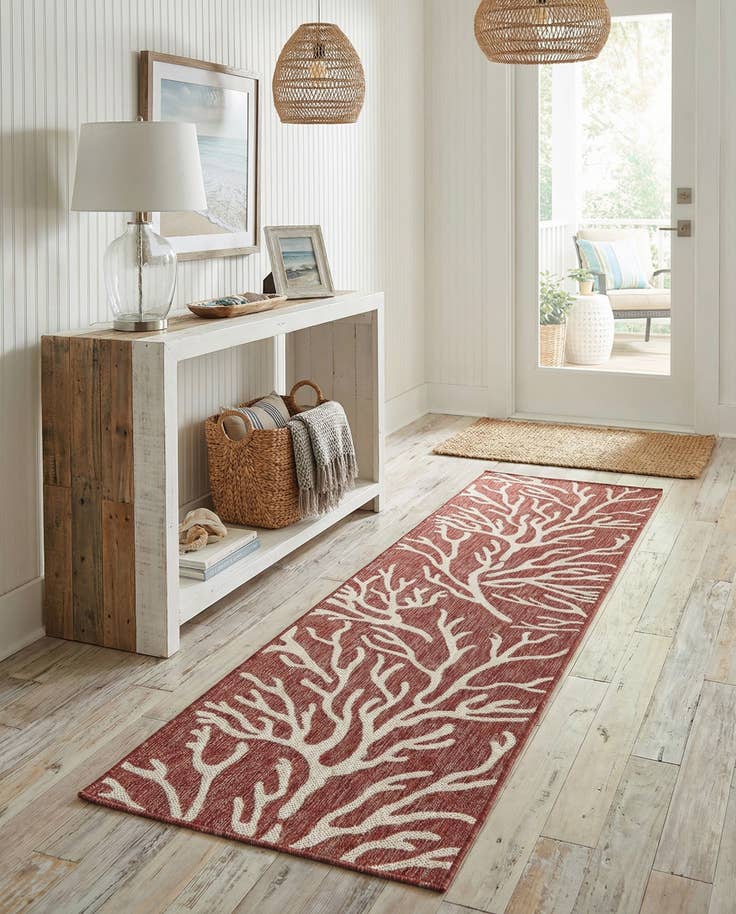 Detail image of 2' x 8' Easy-Clean Coastal Indoor / Outdoor Runner Rug