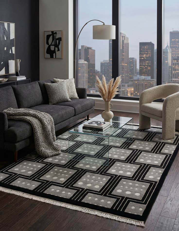 Detail image of 5' 6 x 7' 10  Hand Knotted Darya Wool Rug