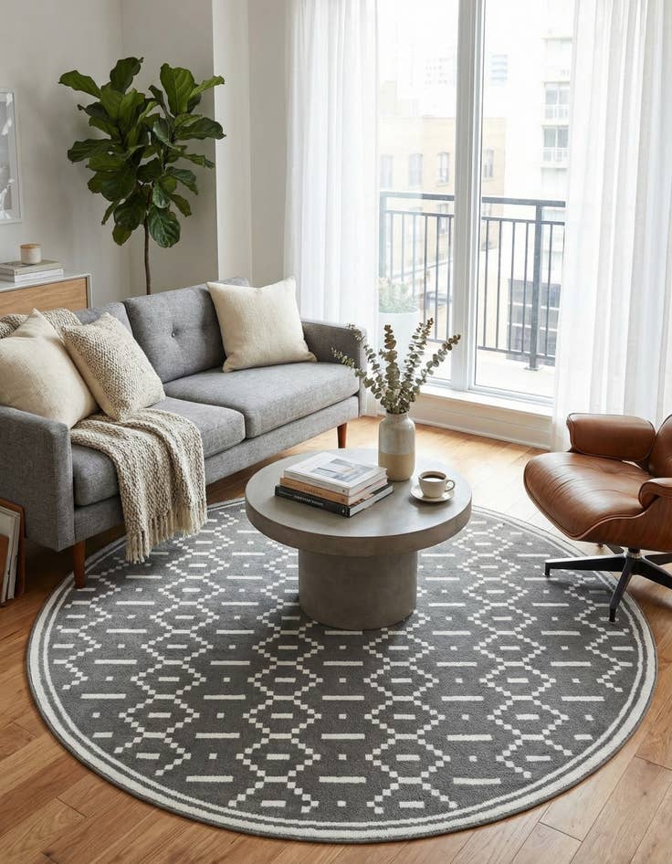 Detail image of 7' 10 x 7' 10 Oslo Round Rug