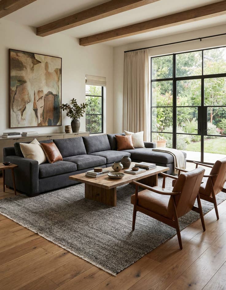 Detail image of 6' 9 x 9' 2  Hand Woven Kilim Modern Wool Rug