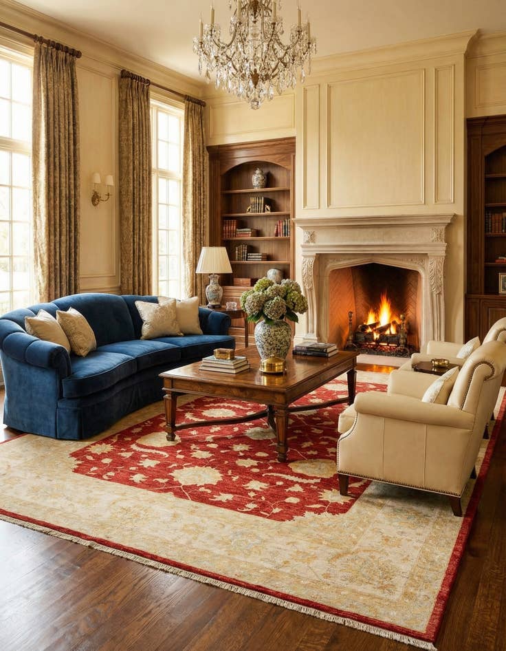 Detail image of 8' 5 x 11' 6 Kaizar Wool Rug
