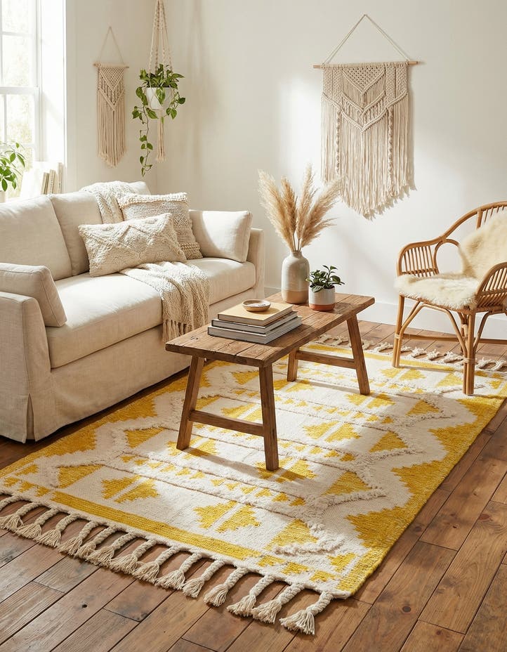 4' 1 x 6' 1 Hand Woven Arizona Wool Rug