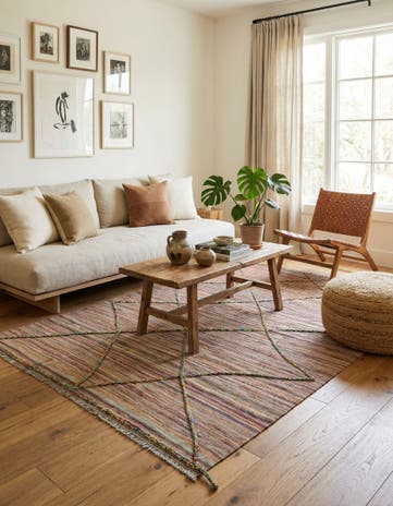 5' 4 x 7' 11 Hand Knotted Moroccan Wool Rug