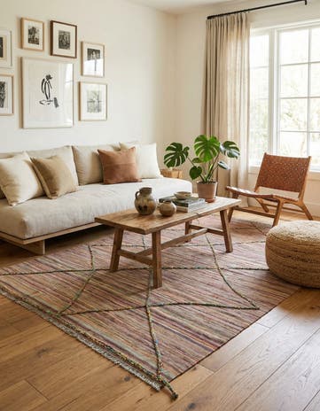 5' 4 x 7' 11 Hand Knotted Moroccan Wool Rug