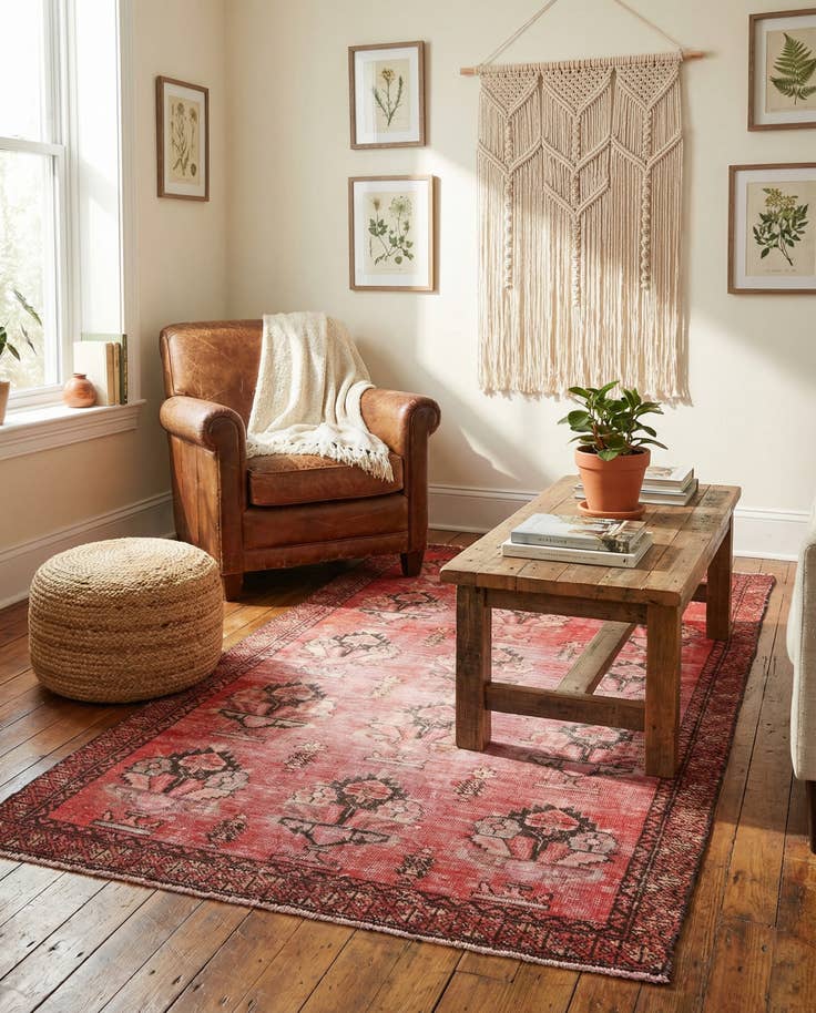 Detail image of 3' 5 x 6' Hand Knotted Ultra Vintage Persian Wool Rug