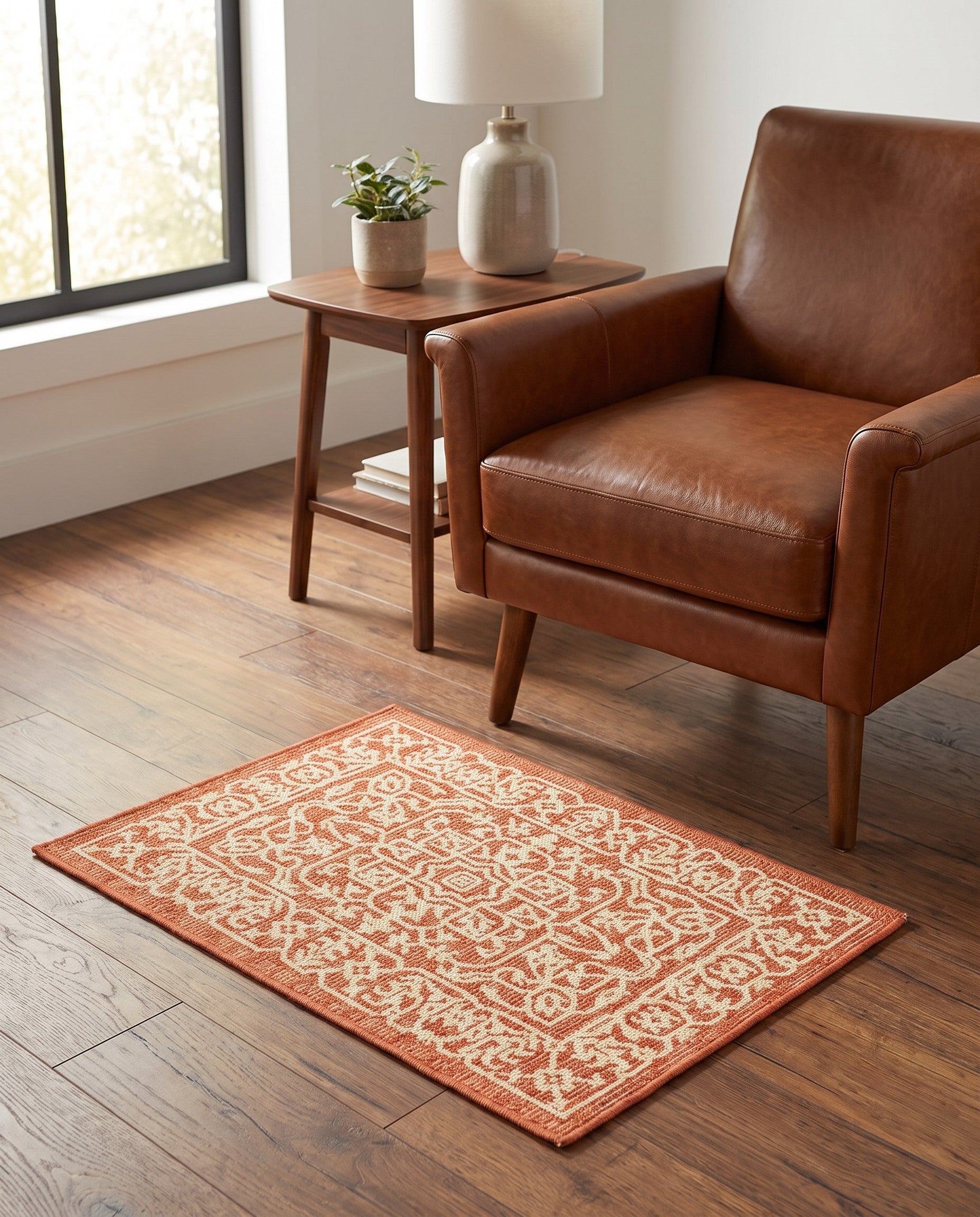 2' 2 x 3' Easy-Clean Botanical Indoor / Outdoor Rug