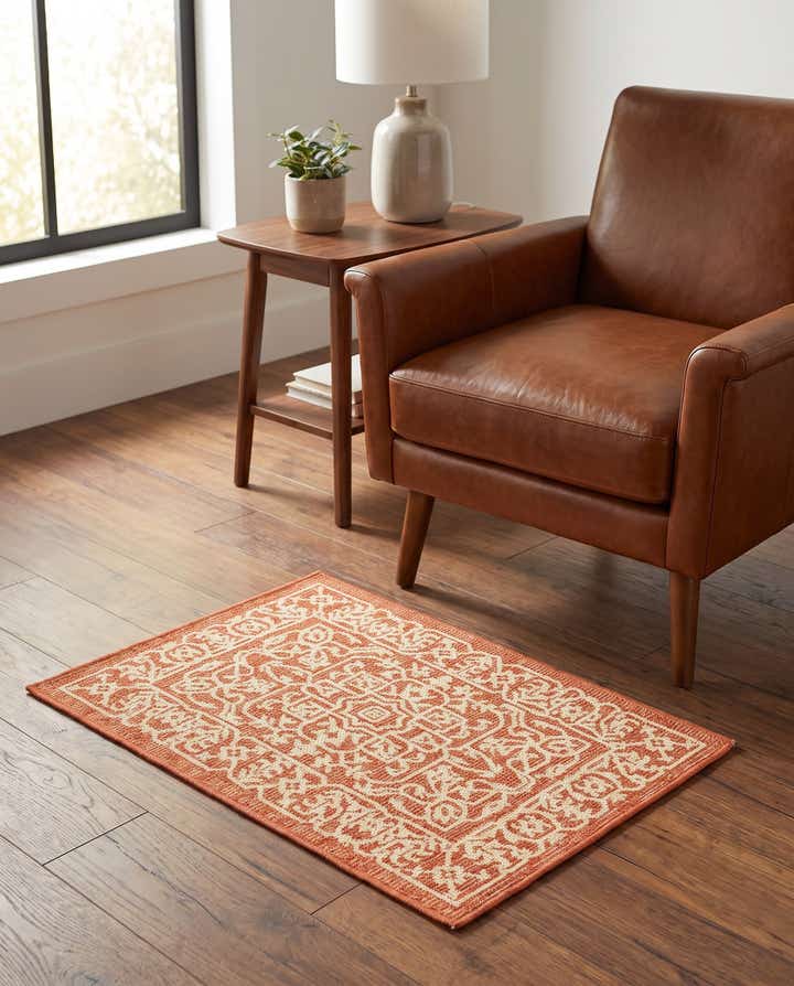 2' 2 x 3' Easy-Clean Botanical Indoor / Outdoor Rug