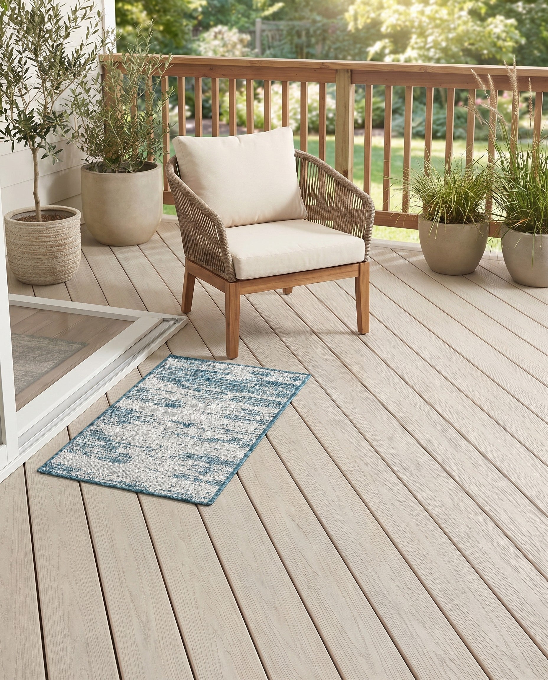 2' x 3' Easy-Clean Modern Indoor / Outdoor Rug