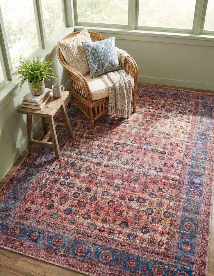 Detail image of 7' 3 x 10'  Washable Maahru Rug