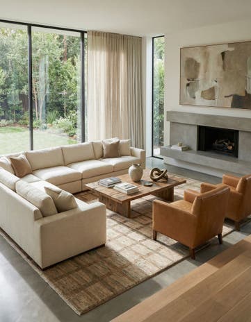 6' 8 x 9' 4 Hand Knotted Modern Ziegler Wool Rug