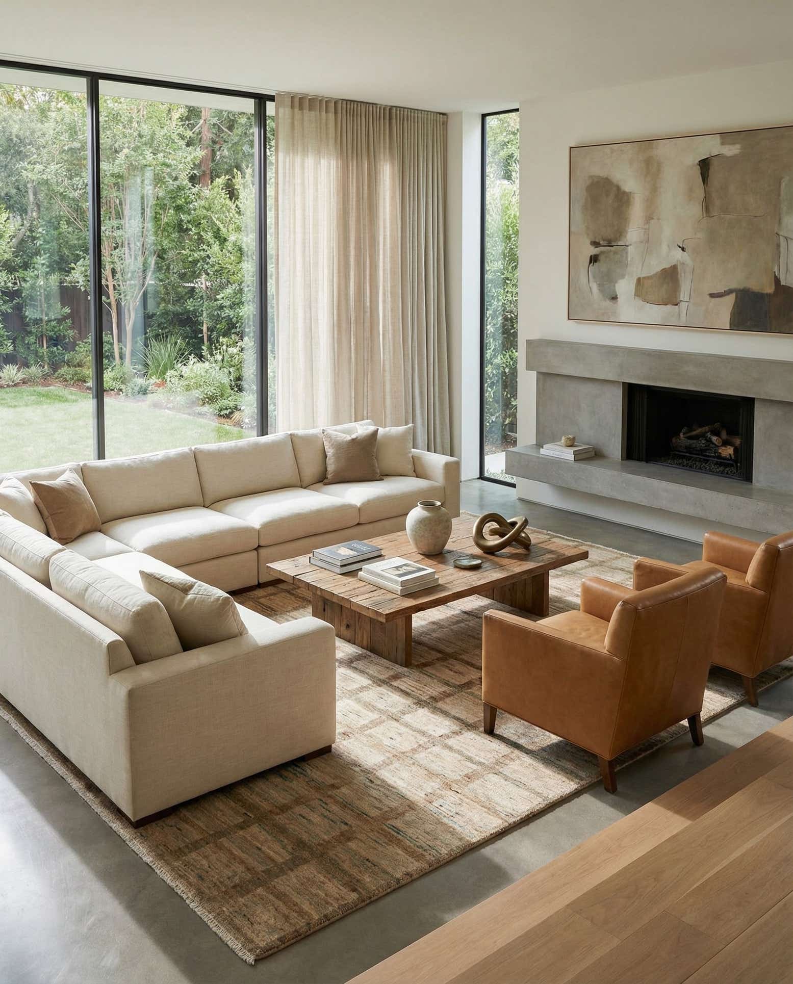 6' 8 x 9' 4 Hand Knotted Modern Ziegler Wool Rug