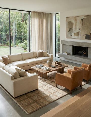 6' 8 x 9' 4 Hand Knotted Modern Ziegler Wool Rug