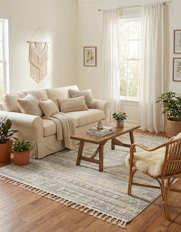 Sandy Beige Arlo Square Rug