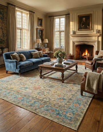 13' 3 x 19' 2 Hand Knotted Peshawar Ziegler Rug