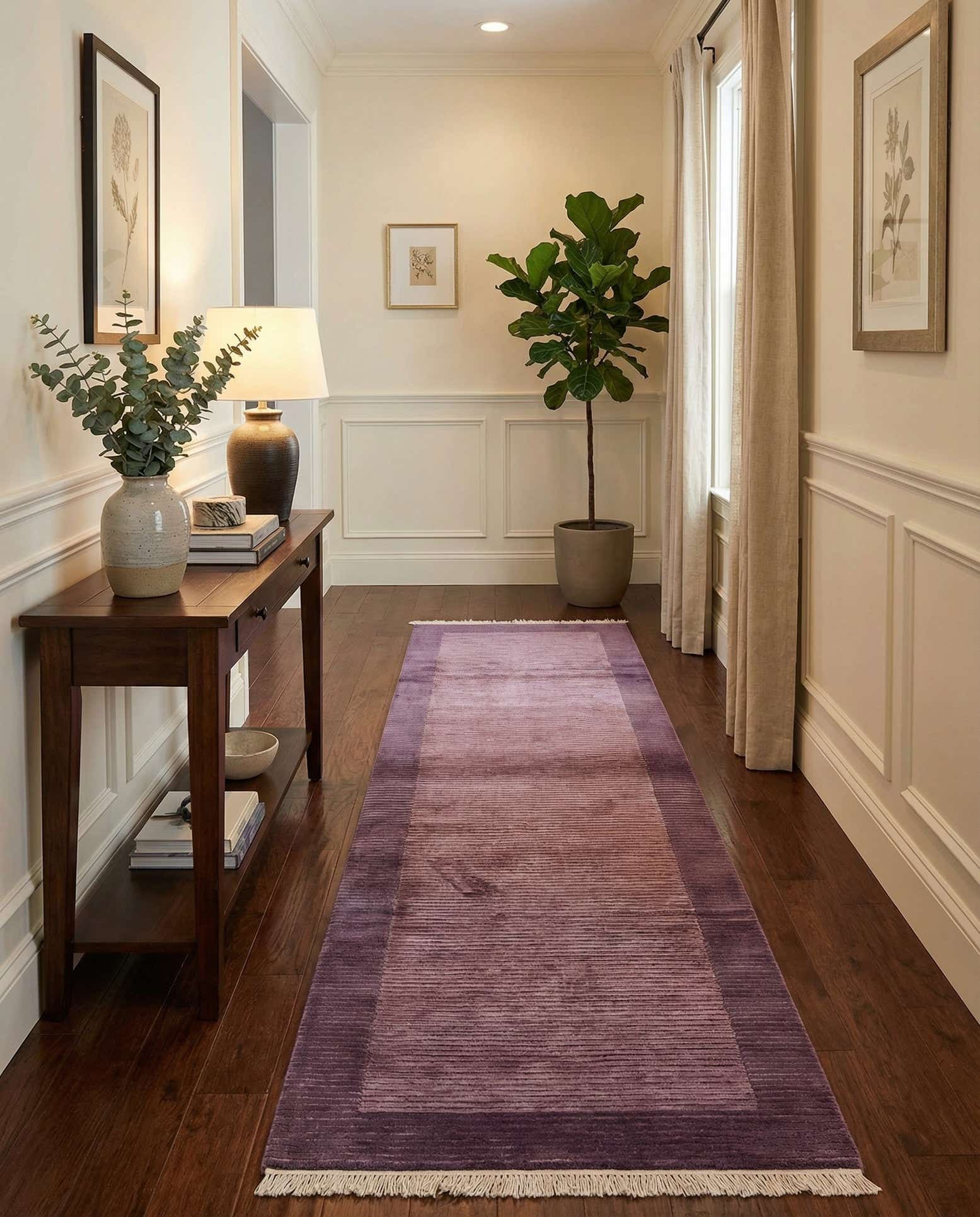 2' 7 x 9' 9 Hand Knotted Darya Wool Runner Rug