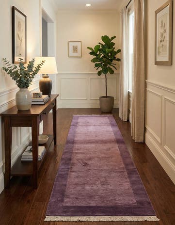 2' 7 x 9' 9 Hand Knotted Darya Wool Runner Rug