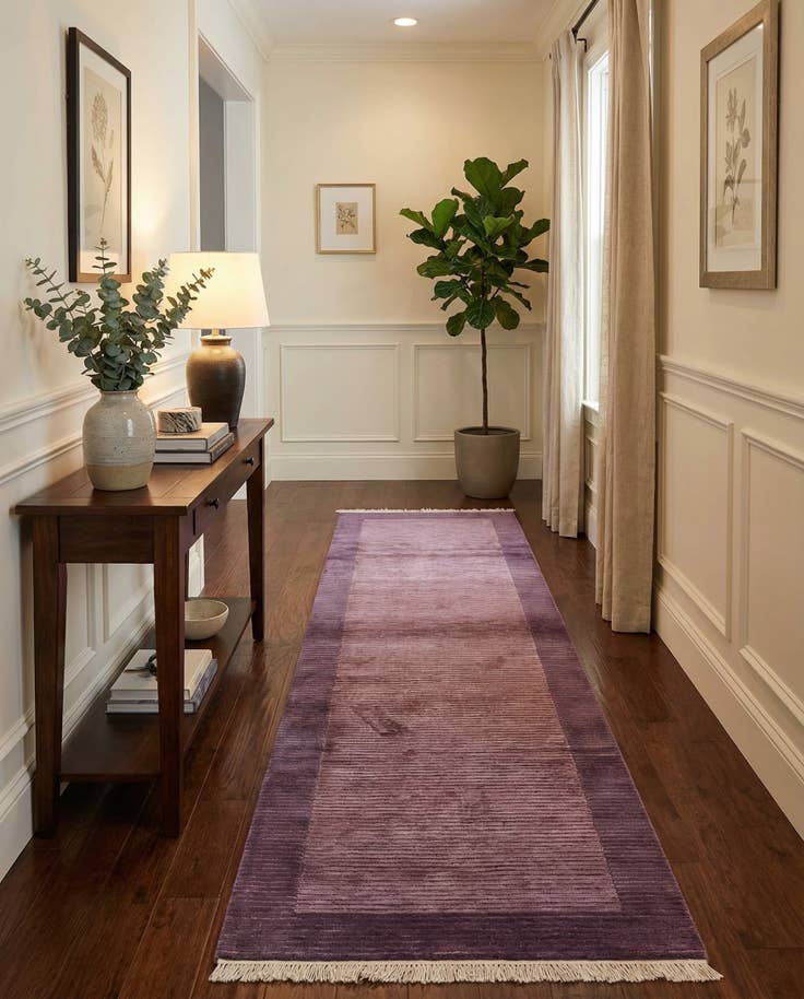 Detail image of 2' 7 x 9' 9 Hand Knotted Darya Wool Runner Rug