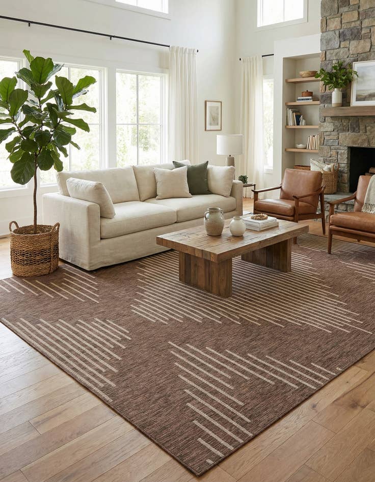 Detail image of  10' x 13'  Washable Modern Indoor / Outdoor Rug