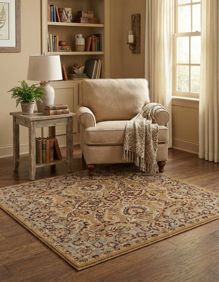 Detail image of 4' x 4' Classic Agra Square Rug