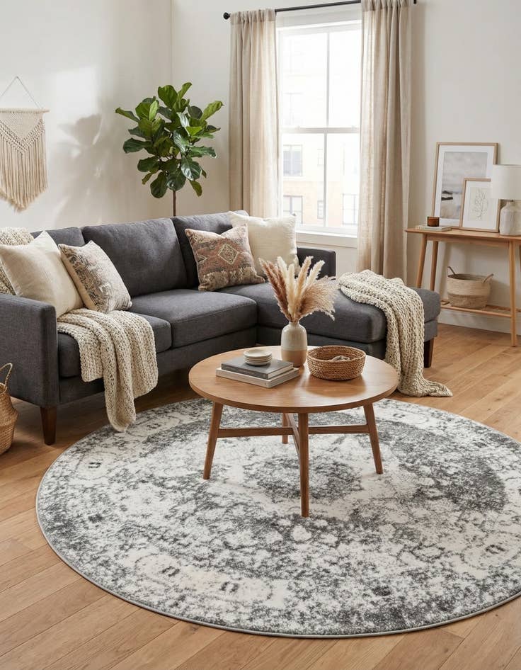 Detail image of 4' x 4' Venice Round Rug