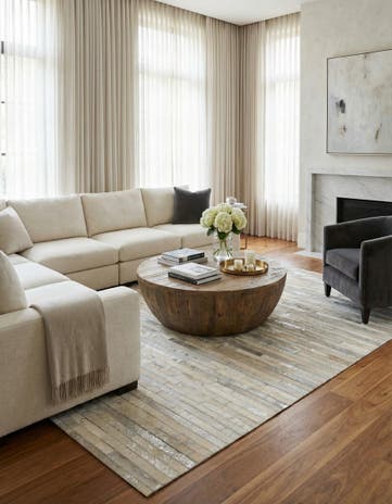 5' 2 x 7' 11 Cowhide - Patchwork Rug