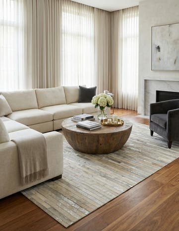 5' 2 x 7' 11 Cowhide - Patchwork Rug